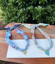 Load image into Gallery viewer, Trending Scarf Necklace with Turq Heart