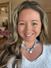 Load image into Gallery viewer, Trending Scarf Necklace with cz White Heart