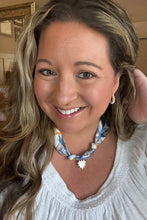 Load image into Gallery viewer, Trending Scarf Necklace with cz White Heart