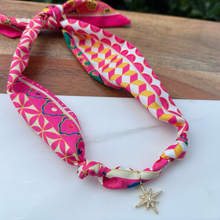 Load image into Gallery viewer, Trending Scarf Necklace with CZ Burst