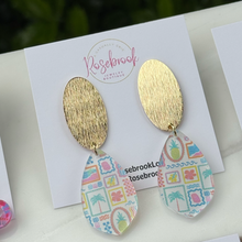 Load image into Gallery viewer, Palm Postcard Statement Studs 🌹
