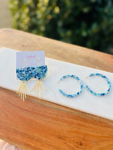 Load image into Gallery viewer, Gleaming Galaxies-blue hoops
