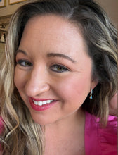 Load image into Gallery viewer, Summer Turq huggie hoops
