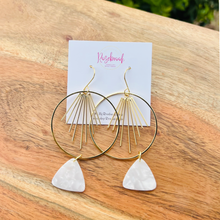 Load image into Gallery viewer, Resort Ready- 🌹 White Sand Statement Earrings
