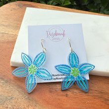 Load image into Gallery viewer, Summery Flowers-blue/lime green 🌹
