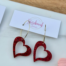 Load image into Gallery viewer, Sweetheart Hoops 🌹
