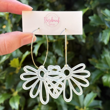 Load image into Gallery viewer, Hoops in Bloom-white 🌹
