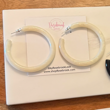 Load image into Gallery viewer, Bold but Lightweight-Opal Hoop
