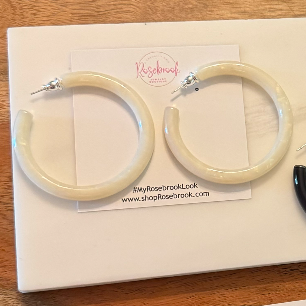 Bold but Lightweight-Opal Hoop