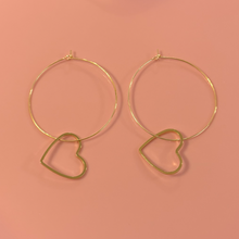 Load image into Gallery viewer, Heart hoops 🌹
