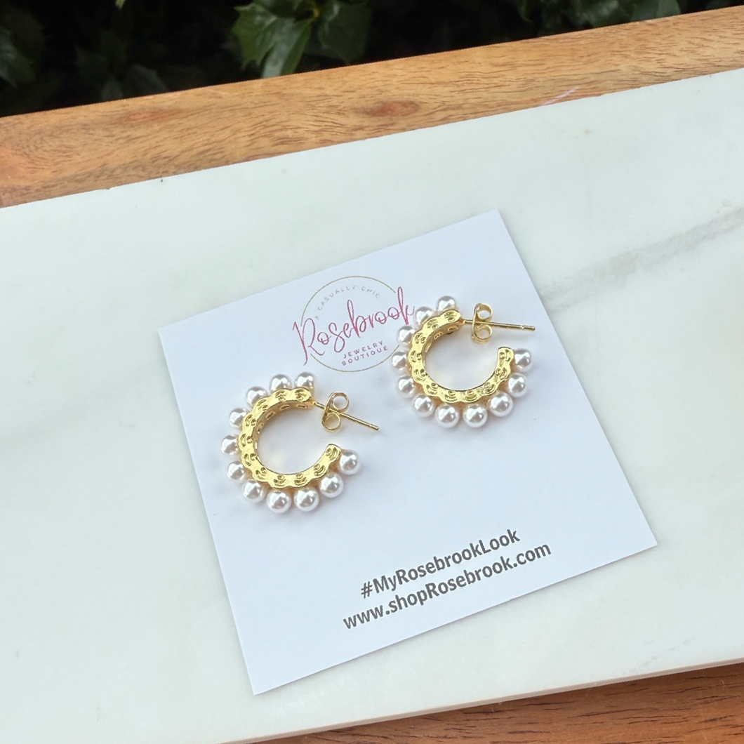 Tiny & Mighty Pearl Hoops