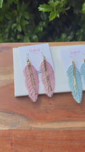 Load and play video in Gallery viewer, Fancy Feathers🌹-light green
